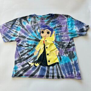Womens Medium Laika Coraline Tie Dye Cut off shirt